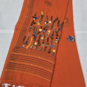 Bullion knot work saree