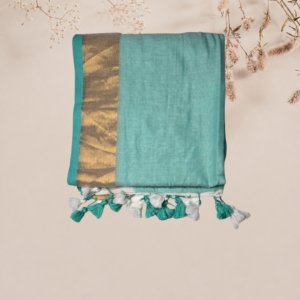 Mul Cotton Sky blue&Gold