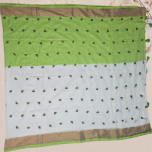 Mul Cotton White &Green